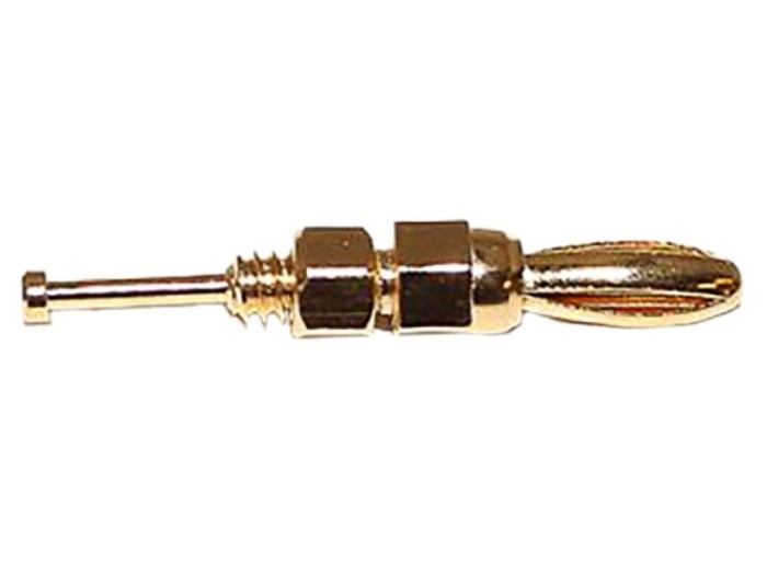 Conector banană 3mm aurit, 5A