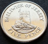 Moneda 5 PENCE - JERSEY, anul 2014 * cod 3147 = A.UNC, Europa