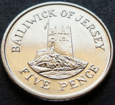 Moneda 5 PENCE - JERSEY, anul 2014 * cod 3147 = A.UNC foto