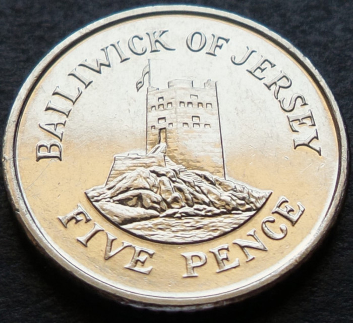 Moneda 5 PENCE - JERSEY, anul 2014 * cod 3147 = A.UNC