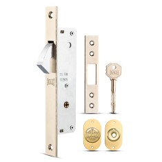 Broasca ingusta cu cioc pentru porti si usi culisante 201F Kale Kilit, cu cilindru, backset 20 mm, lungime 130 mm