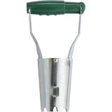 Transplantator Agricol Cilindric, din Otel si Plastic, 6 cm Diametru, cu Maner Flexibil, 23 x 6 x 13 cm, Verde