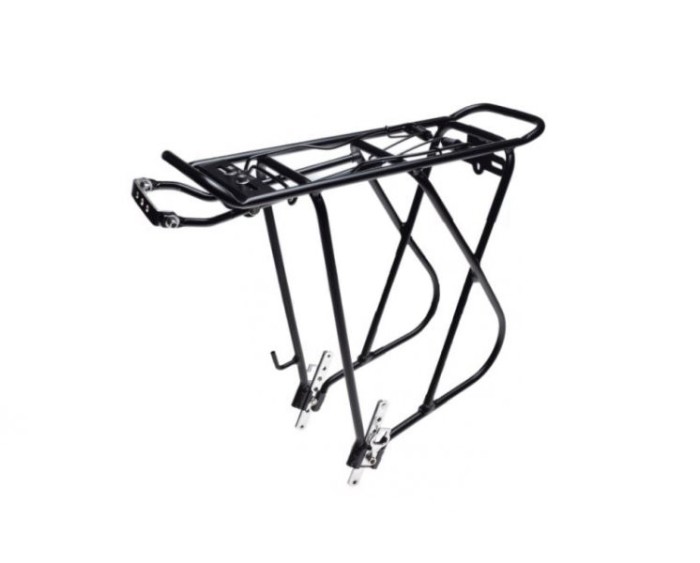 Portbagaj spate bicicleta, 24&quot;-28&quot;, aluminiu, fixare cadru, culoare negru Cod:AWR1901