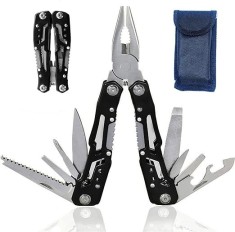 Patent Multifunctional din Otel, Deschidere Manuala, Husa, 16 cm, Negru