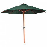 Umbrela de soare, verde, 258 cm
