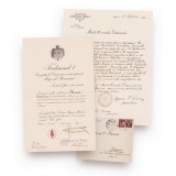 Leontina Dr. Bunea, scrisoare de mulțumire + brevet Ordinul &bdquo;Crucea Regina Maria&rdquo; clasa a II-a, 1919-1934