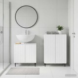 Cumpara ieftin Set de dulapuri pentru baie, 2 piese ZWOLLE Alb foarte lucios