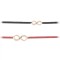 Ines - Set bratari personalizate cu snur si infinit cu nume din argint 925 placat cu aur roz
