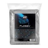 Prosop Auto Microfibra K2 Flossy 800GSM 60x90cm Gri, Polish, Interior, Exterior, Tapiterie, Geamuri, Universal