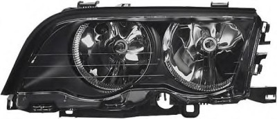Far Bmw Seria 3 (E46) Sedan/Combi 06.1998-09.2001 BestAutoVest fata dreapta 200810SE reflector negru, tip bec H7+H7 fara suport becuri, cu motoras foto