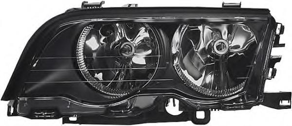 Far Bmw Seria 3 (E46) Sedan/Combi 06.1998-09.2001 BestAutoVest fata dreapta 200810SE reflector negru, tip bec H7+H7 fara suport becuri, cu motoras