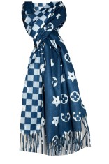 Fular tip sal doua fete L, Dacali, bleumarin,180 x 70 cm