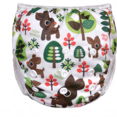 T-TOMI Diaper Swimwear Trees scutece lavabile tip slip de înot 5 - 15 kg 1 buc