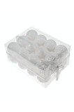Globuri de Craciun albe, diametru 6 cm, set 24 bucati, SD15-6047W