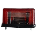 Lampa auto BestAutoVest pentru numar 12/24V 110x55x60mm partea Dreapta/ Stanga 1 buc carcasa rosie Kft Auto, AutoLux