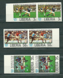 Liberia 1978 World Cup Football 3c+35c+50c x 2 imperf. MNH S.592, Nestampilat