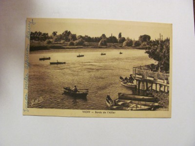CP Ilustrata VICHY (Franta) &amp;quot;Malurile Raului Allier&amp;quot; / scrisa, dar necirculata foto