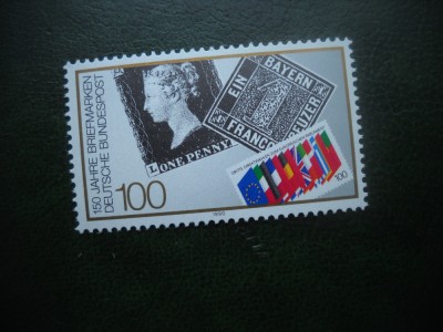 HOPCT MNH NR 390 D PRIMUL TIMBRU 150 ANI 1990 GERMANIA -1 VAL foto