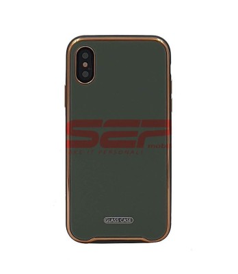 Toc TPU &amp;amp; Glass Luxury Apple iPhone XR Midnight Green foto