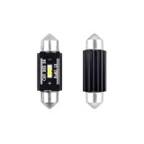 Cumpara ieftin Set becuri auto cu LED CANBUS sofit compatibil C5W 1 SMD 36mm Alb 12/24V, destinat competitiilor auto sau off-road, Amio