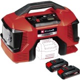 Einhell Pressito 18/21 PXC + Twinpack CB - Compresor aer 10.5 bar + Set 2 acumulatori Li-Ion 18 V 2.5 Ah