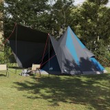 vidaXL Cort de Familie Tipi Albastru 12 Persoane Impermeabil
