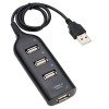 Hub USB 2.0 Techstar&reg; HB2, 4 Porturi, Negru, Viteza Mare Transfer Date, Compatibil Laptop, PC, Tablete