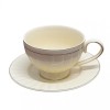 Set Ceasca si Farfurie Portelan, LUNA, 200 ml