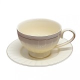 Set Ceasca si Farfurie Portelan, LUNA, 200 ml