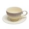 Set Ceasca si Farfurie Portelan, LUNA, 200 ml