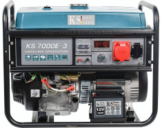 Generator curent trifazat KS 7000E-3 Konner &amp;amp; Sohnen, benzina, 5.5 kW, 13 cp, autonomie 17h, E-start, regulator tensiune AVR, 1x16A (230V), 1x16A (400 foto