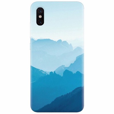 Husa silicon pentru Xiaomi Mi 8 Pro, Blue Mountain Crests foto