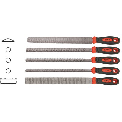 Set raspel, 430 mm, 5 buc / set foto