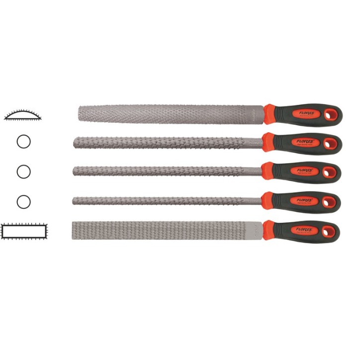 Set raspel, 430 mm, 5 buc / set