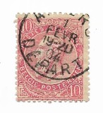 Belgia - Culori noi, 1897-1900 - 10 C, obliterat