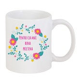 Cana alba personalizata &quot;Cea mai buna prietena&quot;, INOVATIX&reg;. 330ml, Oem