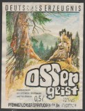 Osser Geist - eticheta de bautura spirtoasa germana (vodca de fructe de padure) din anii 80