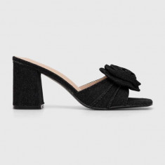 Answear Lab papuci femei, culoarea negru, cu toc drept