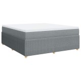 Cumpara ieftin Pat continental, gri deschis, 180x200 cm, material textil