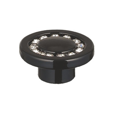 Buton pentru mobila rotund cu model, X1-08, negru foto