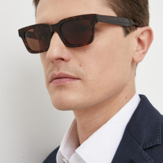 Alexander McQueen ochelari de soare barbati, culoarea maro
