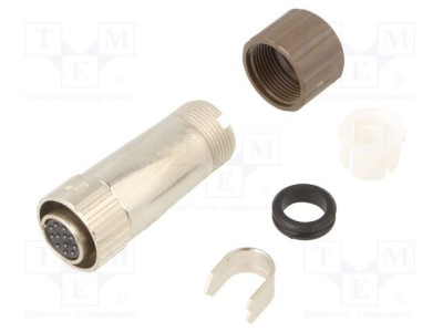 Conector circular HIROSE LF mufă mamă drept PIN 12 2A 300VAC foto