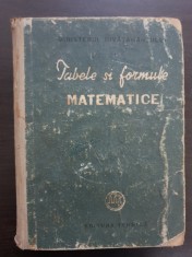 Tabele și formule matematice