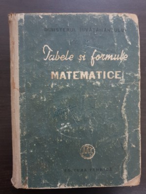 Tabele și formule matematice foto