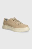 HUGO sneakers din piele intoarsă Urian culoarea bej, 50522961