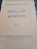Institutul Superior de Educație Fizică - Zece ani de activitate, 1933