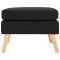 Taburet, negru, material textil - 2