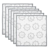 Cumpara ieftin Set 6 servetele masa bumbac alb gri Pisicute 40x40 cm