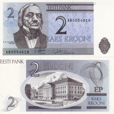 ESTONIA 2 krooni 1992 UNC!!!