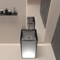 Infinity Glow - Lavoar pe podea din cristal pur și rășină transparentă